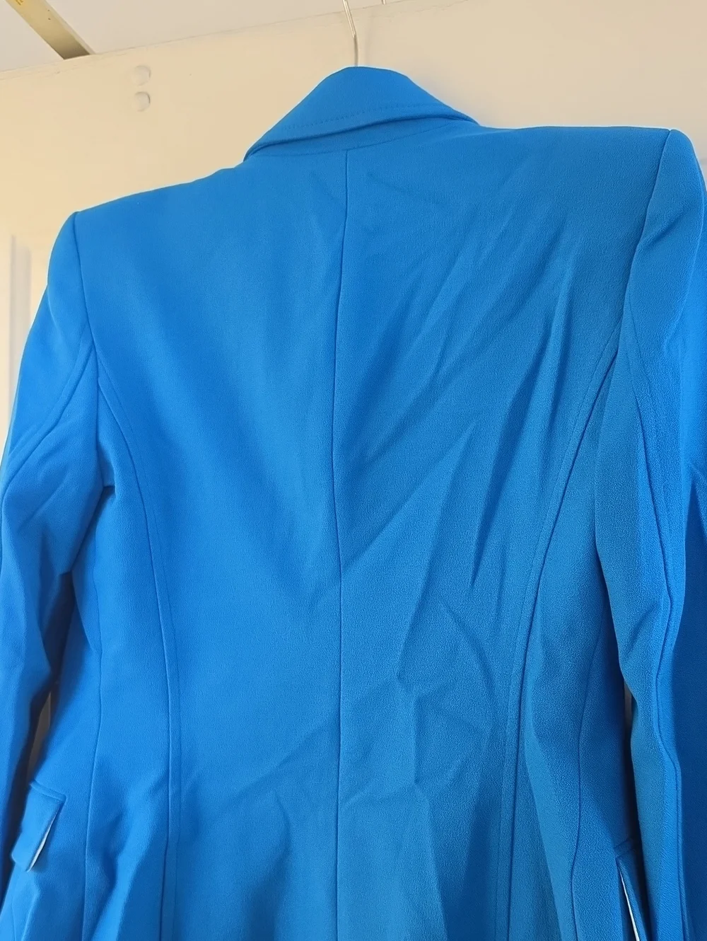 RARE ZARA BLUE DOUBLE BREASTED JACKET BLAZER GOLD BUTTONS